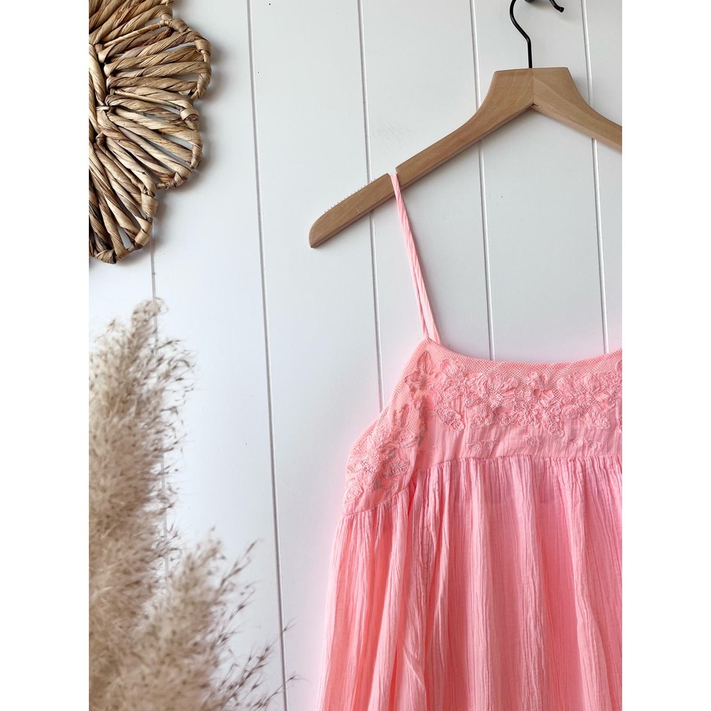 Free People maxi dress slip embroidered cotton - Picture 9 of 9